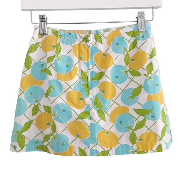 Lilly Pulitzer Lenore Skirt Citron Lemon Lattice Skort Girl 8 Vintage 90s Preppy - Picture 3 of 12